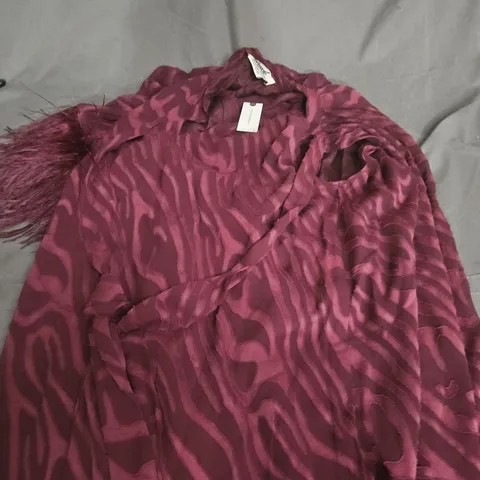 ANTHROPOLOGIE PURPLE ZEBRA-PRINT WRAP GARMENT – UK 8 