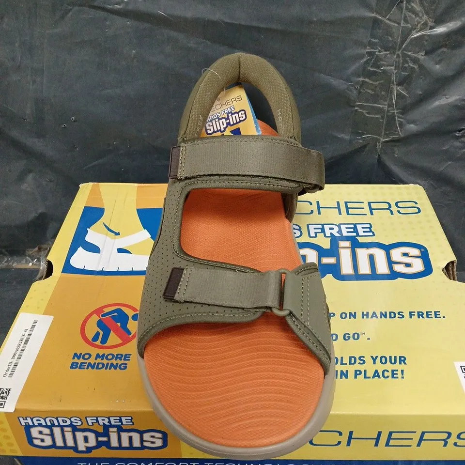 BOXED PAIR OF SKECHERS GO WALK FLEX SANDALS - UK SIZE 10