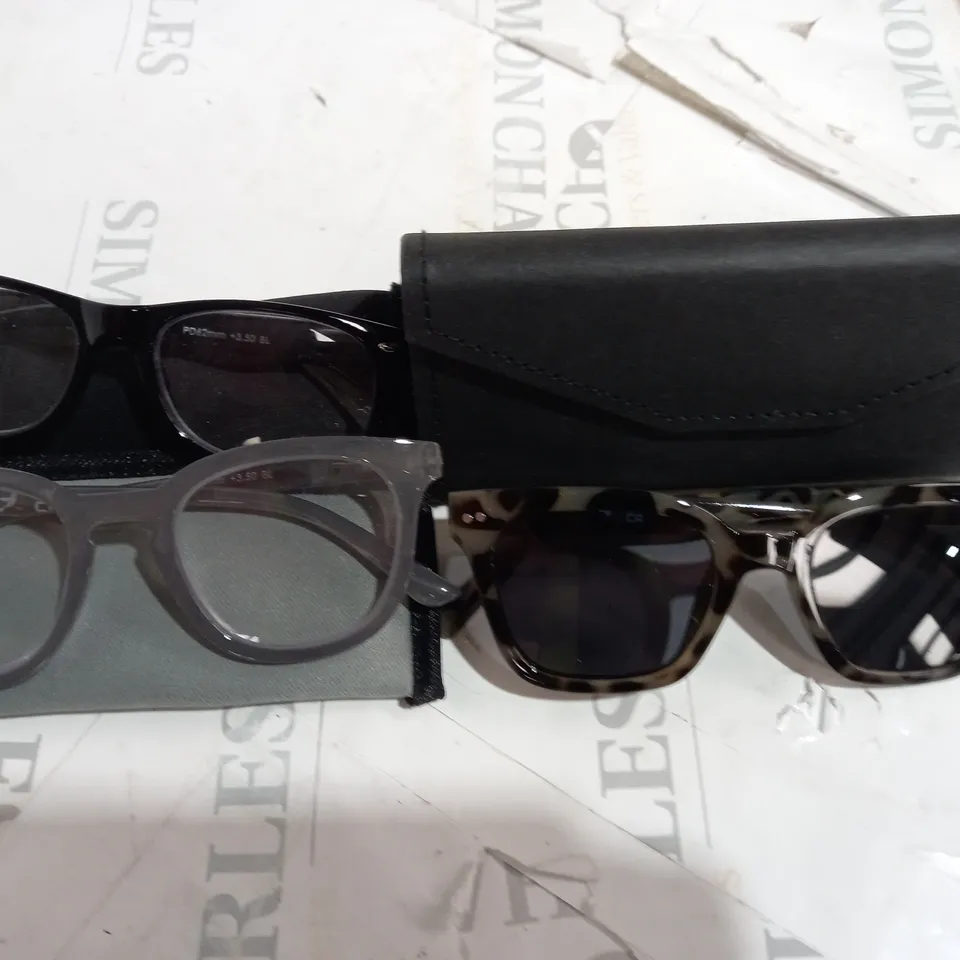 SET OF 3 PAIRS OF HUMMINGBIRD GLASSES