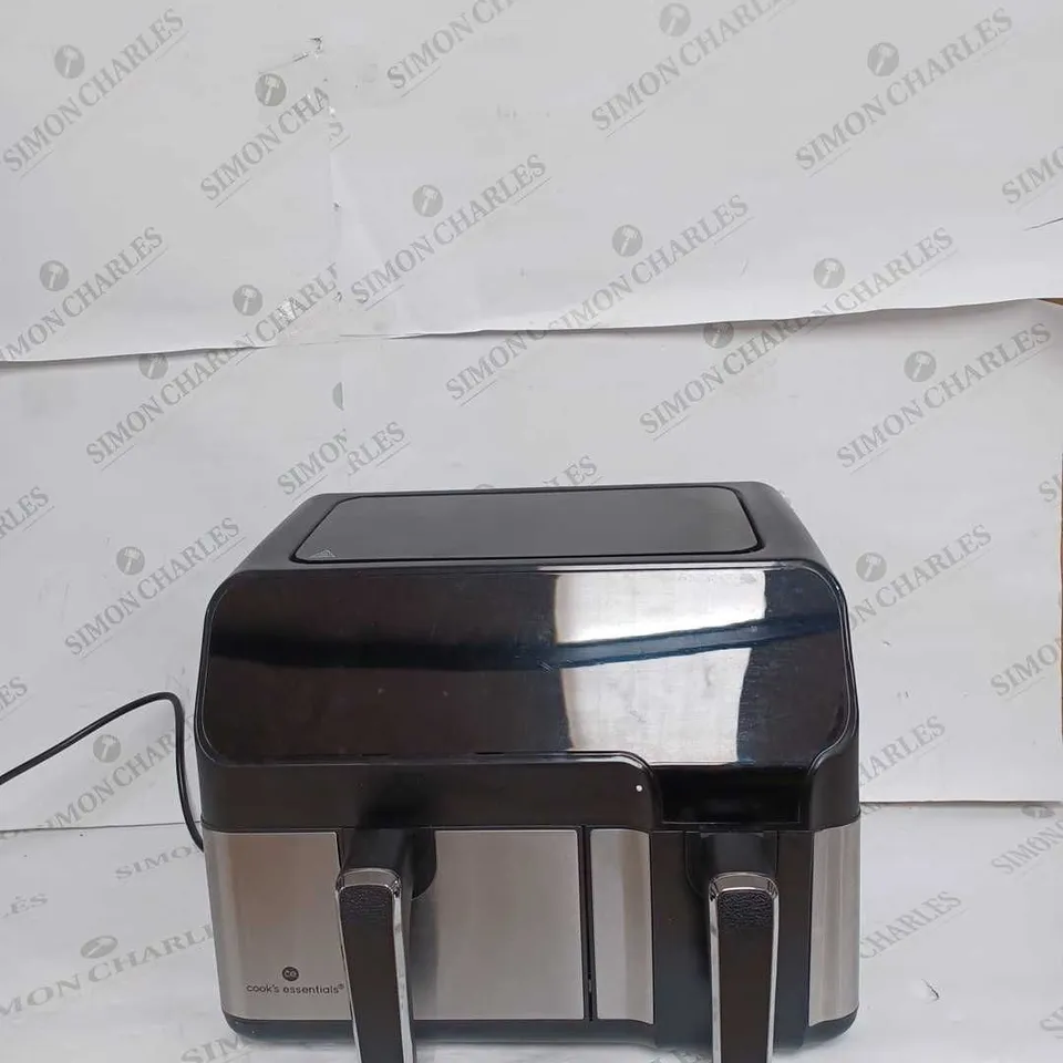 COOK'S ESSENTIALS 7.7L DUAL AIR FRYER, BLACK