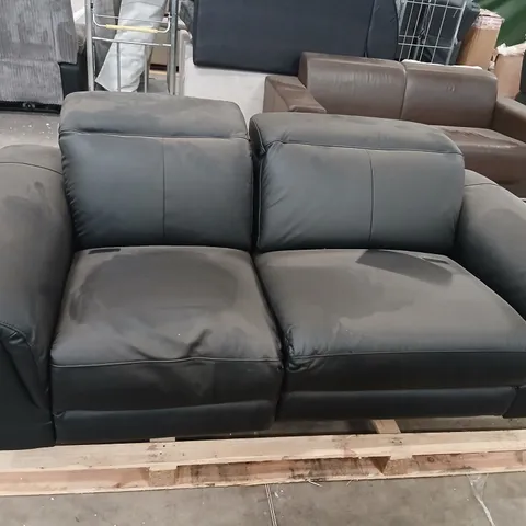 DESIGNER LORENZA BLACK RECLINING SOFA SECTIONS AND CORNER SOFA SECTION 