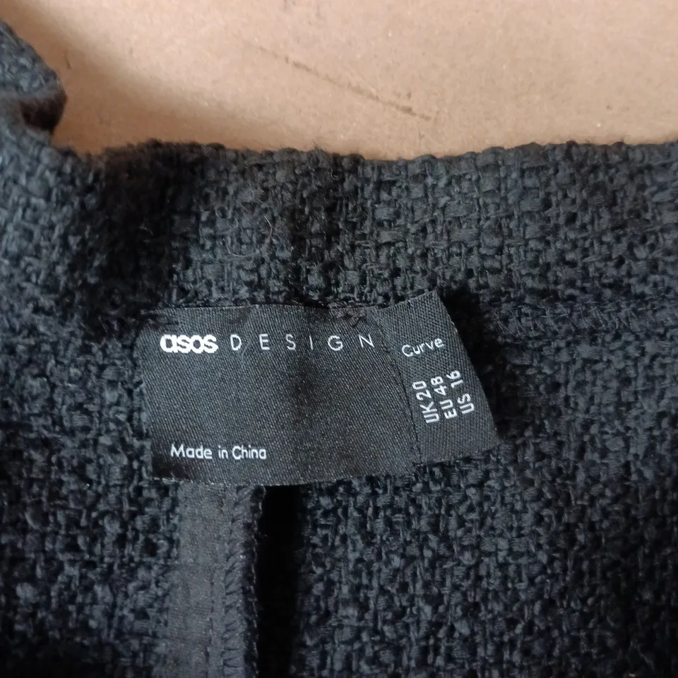 ASOS DESIGN CURVE NAVYTROUSERS, UK 20