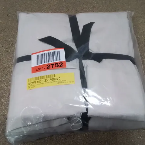 BAGGED PAIR OF SEMI SHEER CURTAINS  //SIZE UNSPECIFIED 