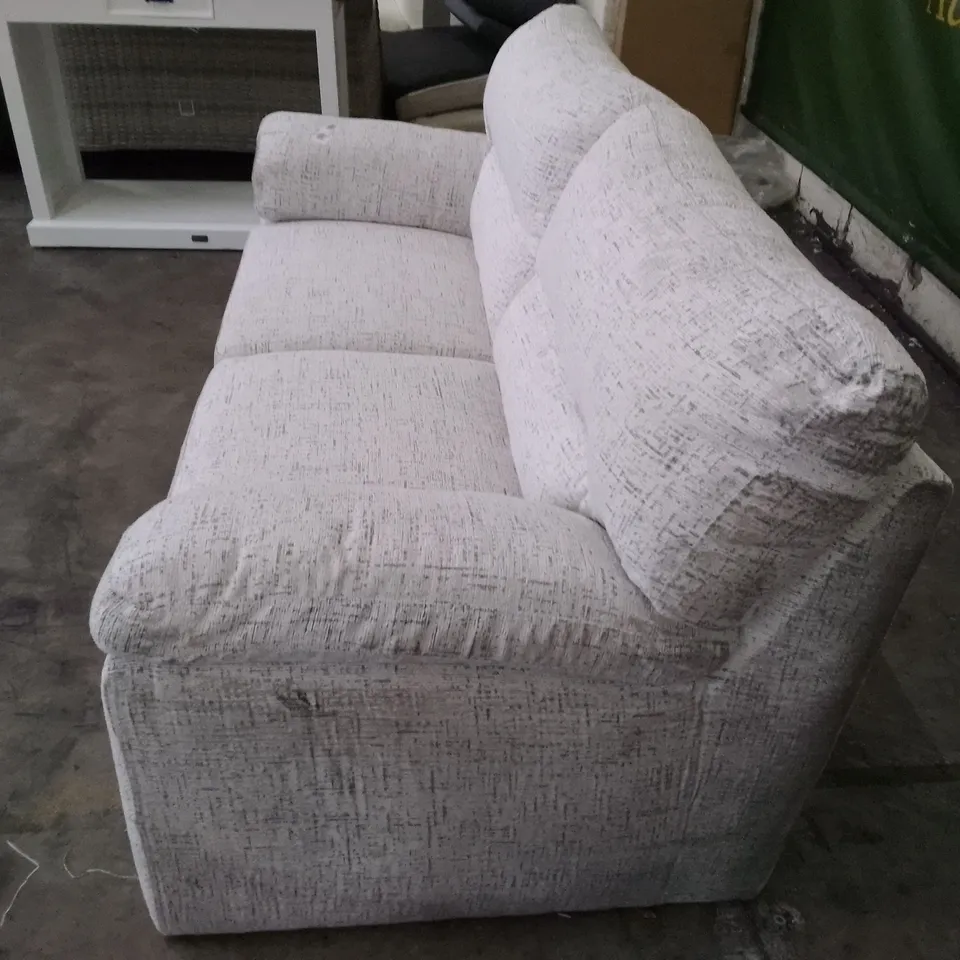 QUALITY DESIGNER 2.5 SEATER SOFA - WHITE FABRIC 