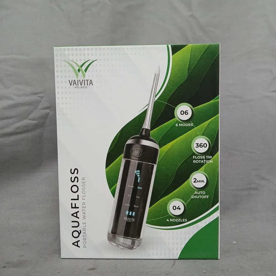 BOXED VAIVITA AQUAFLOSS PORTABLE WATER FLOSSER