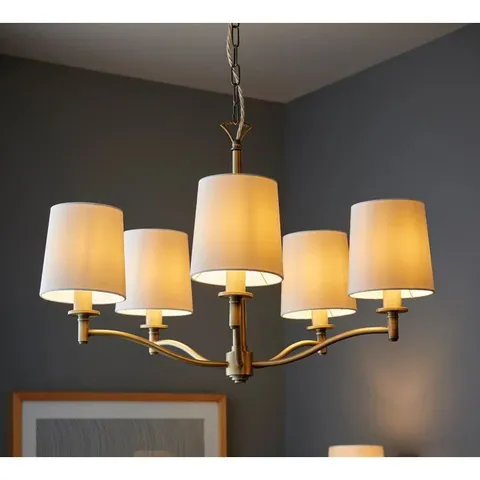 BOXED ORTONA 5 - LIGHT SHADED CHANDELIER