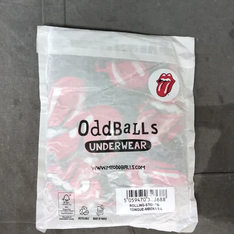 ODDBALLS ROLLING STONES TONGUE BOXER SHORTS SIZE LARGE