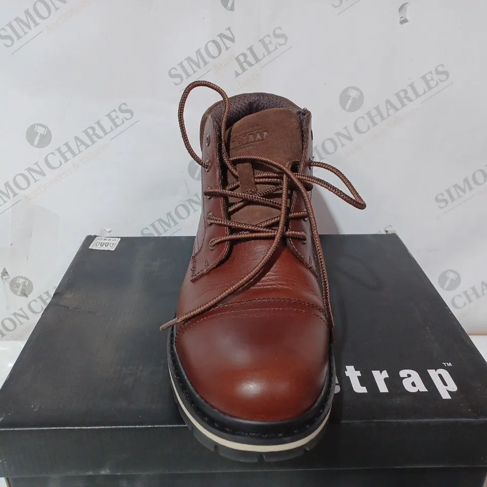 BOXED PAIR OF FIRETRAP AUBIN SHOES IN CAMEL COLOUR UK SIZE 8