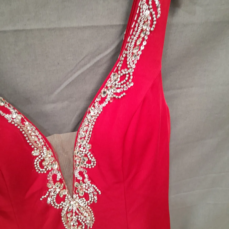 KISS KATE EMBELLISHED OCCASIONAL DRESS IN RED - 10