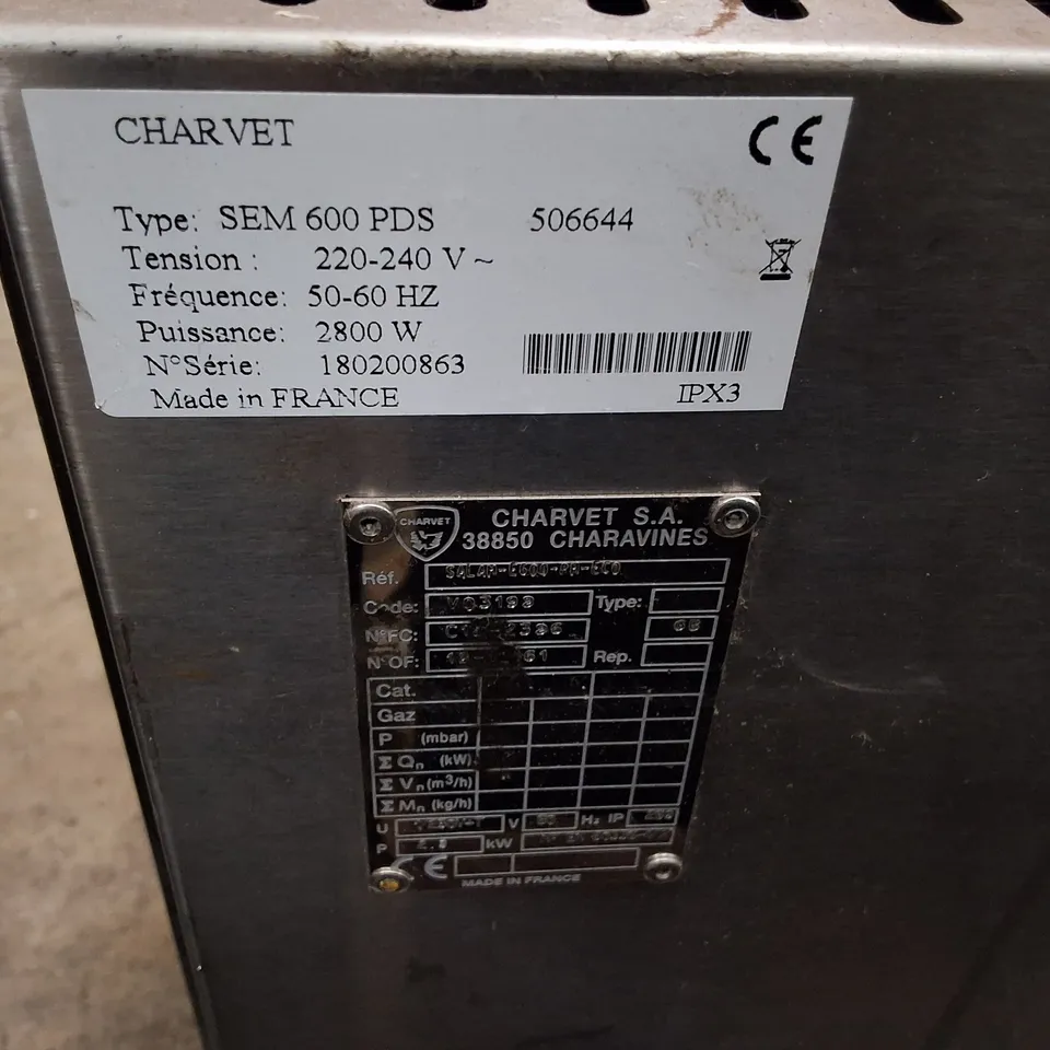 CHARVET SEM600PDS SLIDING CERAMIC SALAMANDER GRILL
