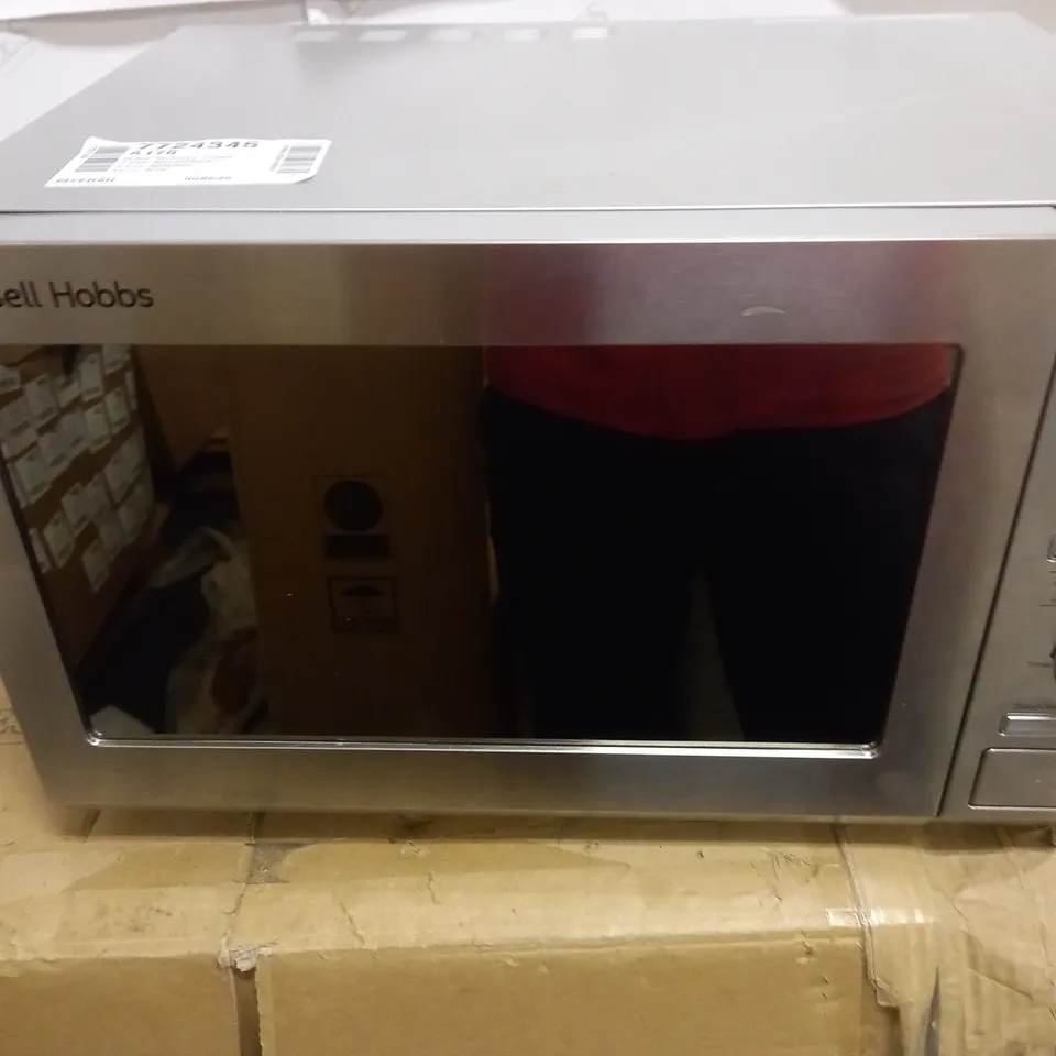 RUSSELL HOBBS FAMILY SIZE SILVER MICROWAVE 