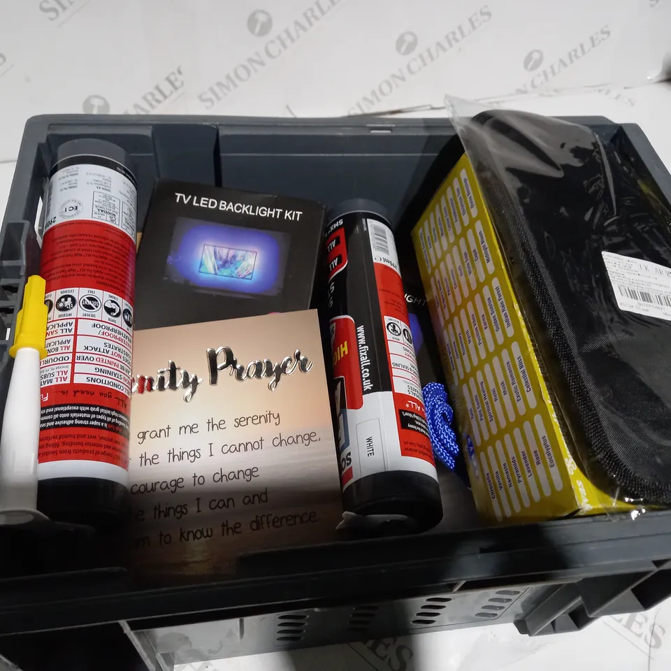 BOX OF ITEMS APPROXIMATELY 15 ITEMS TO INCLUDE FRANKINCENSE INCENSE, SUPER STRONG BONDAGE SEALING, SEWING KIT ETC