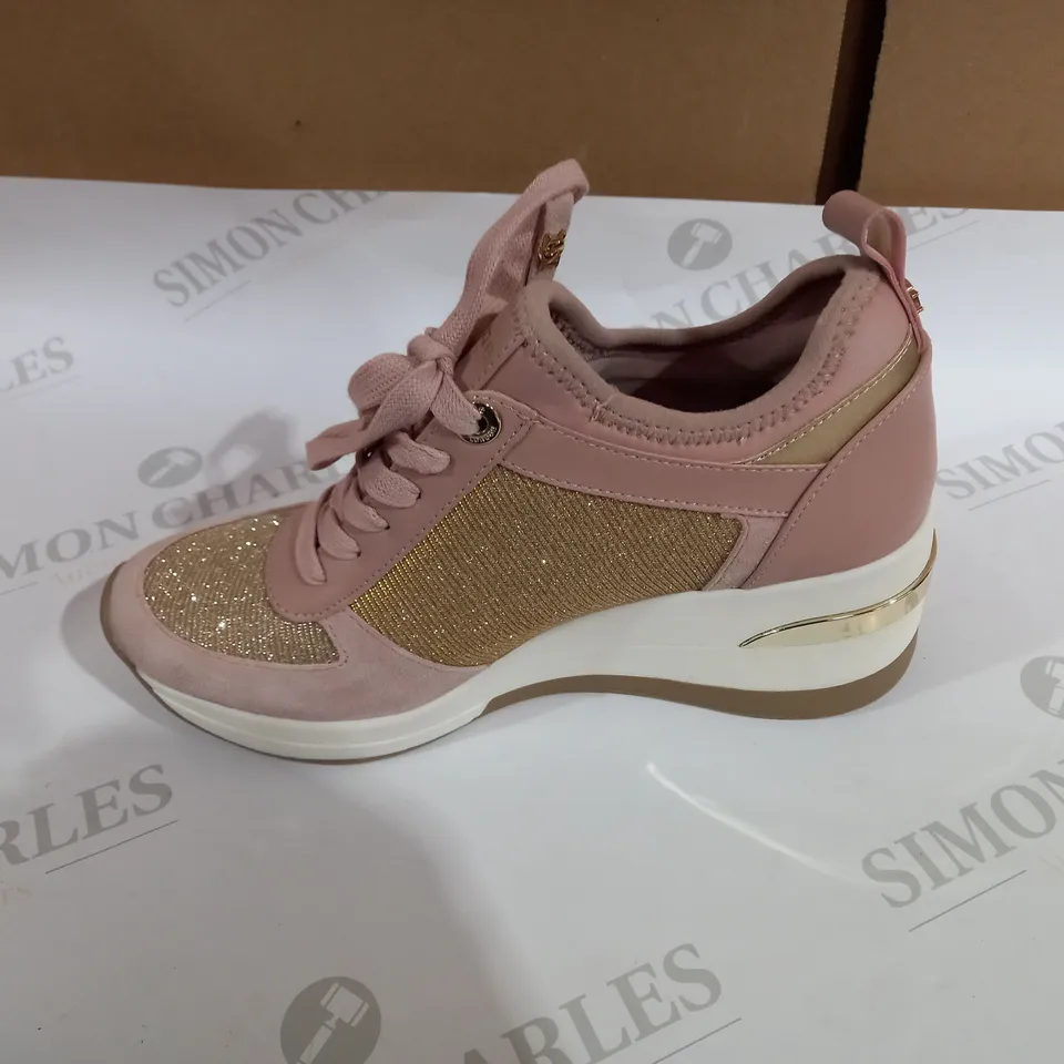 DUNE PINK TRAINERS SIZE 4 