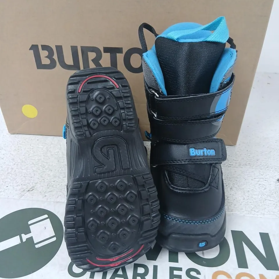 BURTON GROM YOUTH SNOW BOOTS – BLACK/BLUE, UK SIZE 11C