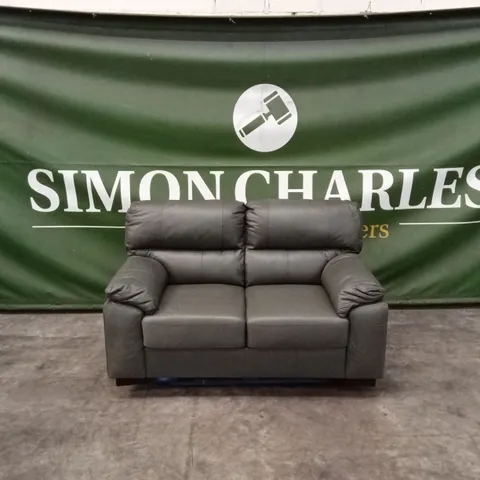DESIGNER 2 SEATER FAUX LEATHER SOFA
