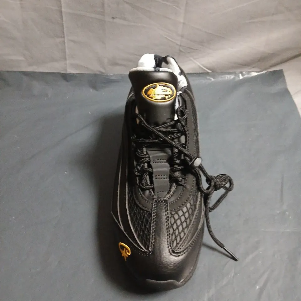 NIKE AIR MEN'S BLACK TRAINERS WITH GOLD LOGO SIZE 8.5