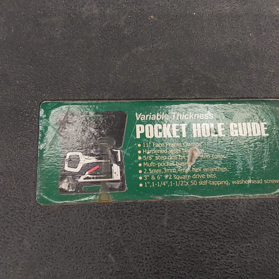 VARIABLE THICKNESS POCKET HOLE GUIDE