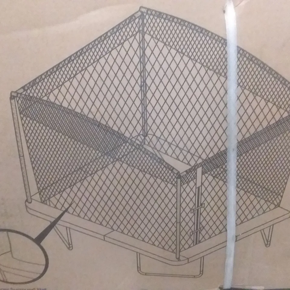 BOXED SPORTSPOWER 8FT X 6FT RECTANGULAR TRAMPOLINE WITH EASI-STORE (1 BOX) RRP £229.99
