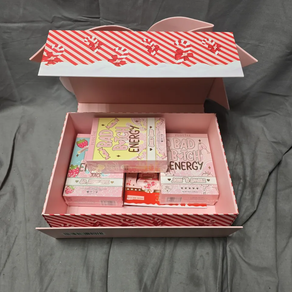 BOXED P.LOUISE 4PC GIFTSET TO INCLUDE HAND CREAM, LIP OILS, LIP CONDITIONER, ETC