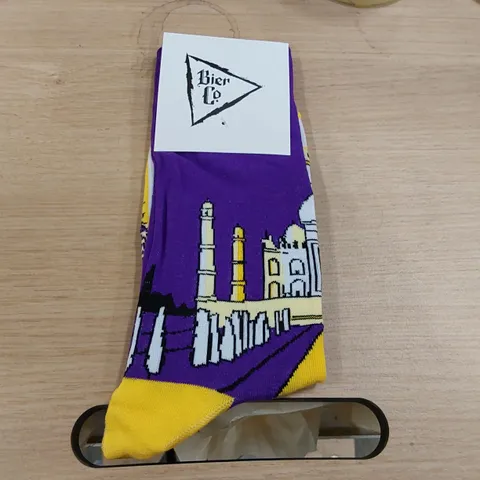 BOX OF BRAND NEW BIER CO 'BAU INDIA' SOCKS // APPROXIMATELY 360 PAIRS (1 BOX)