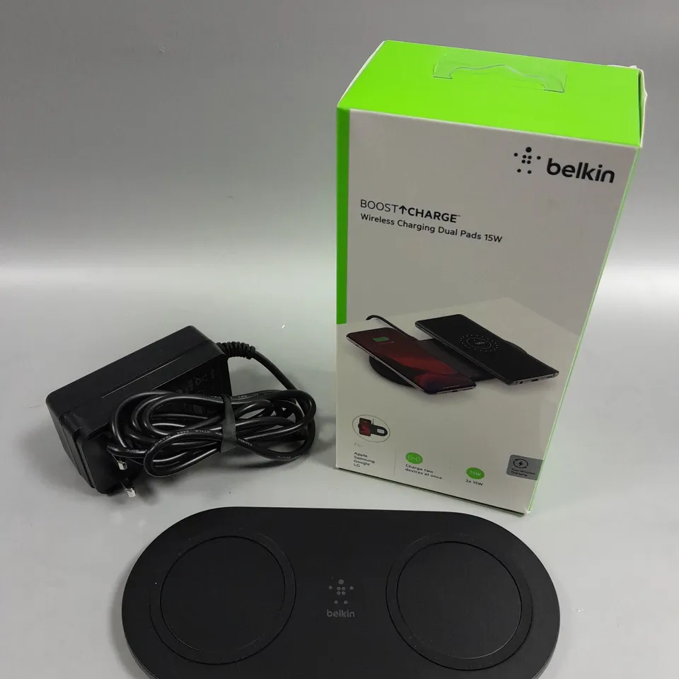 BOXED BELKIN BOOST CHARGE WIRELESS CHARGING 15W DUAL PADS 
