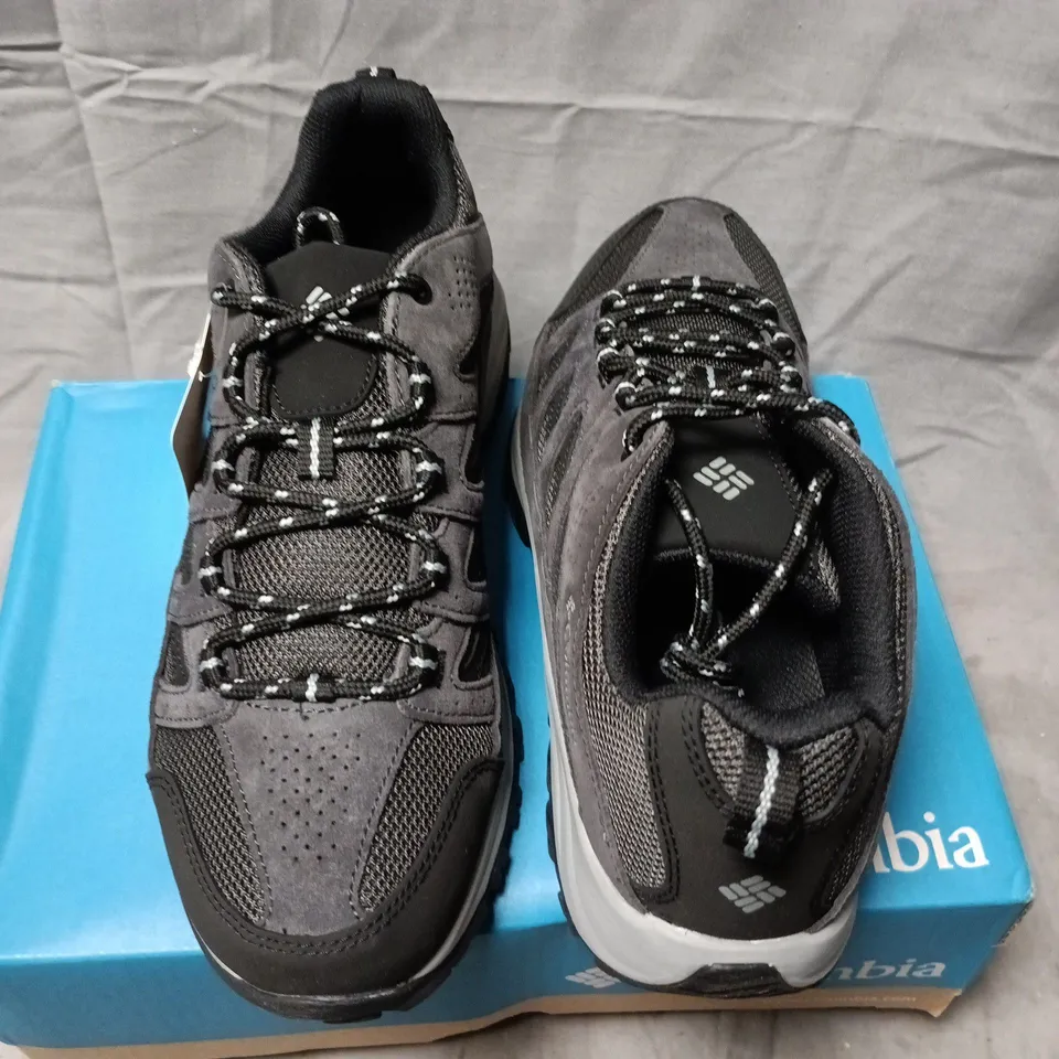 BOXED COLUMBIA CRESTWOOD MEN'S HIKING SHOES - GREY/BLACK, UK 10