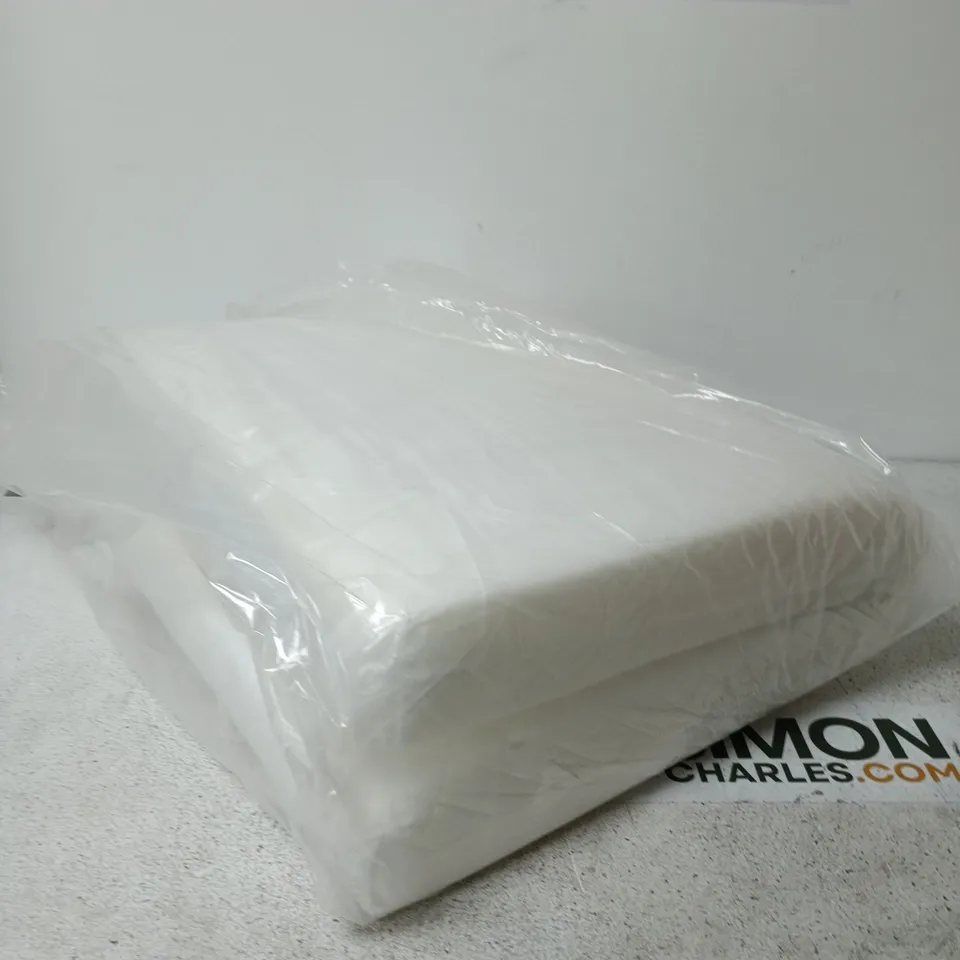 WHITE FOAM MATTRESS IN CLEAR PLASTIC WRAP – UNBRANDED