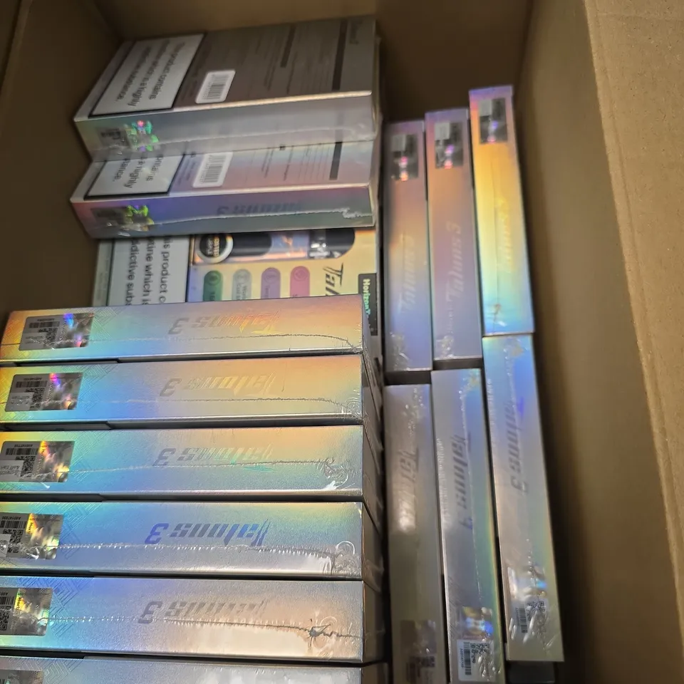 BOX OF APPROXIMATELY 20 ASSORTED E-CIGARETTES PRODUCTS TO INCLUDE - HORIZON TECH TALOONS 3
