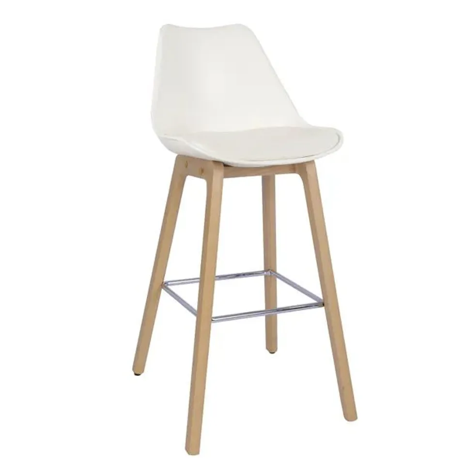 BOXED ERIK BAR STOOL - WHITE (1 BOX)