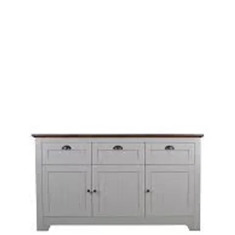 BOXED GRADE 1 DEVON LARGE SIDEBOARD - GREY/WALNUT (2 BOXES)