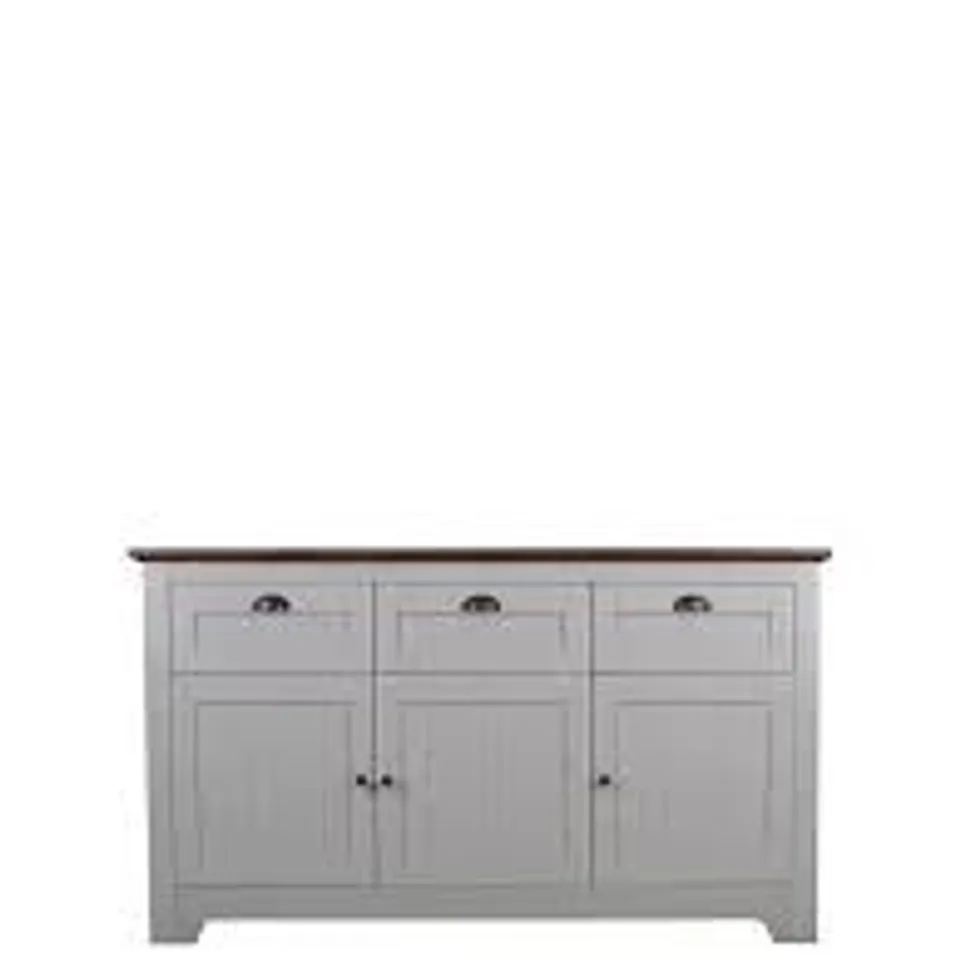 BOXED GRADE 1 DEVON LARGE SIDEBOARD - GREY/WALNUT (2 BOXES)