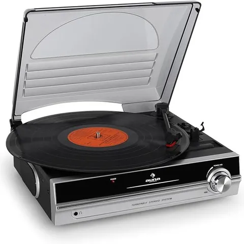 BOXED AUNA TBA-928 - RECORD PLAYER TURNTABLE WITH SPEAKER