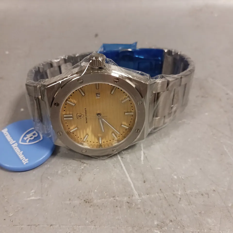 MENS BERNARD REINHARDT WATCH – 316 STAINLESS STEEL CASE & STRAP – SWISS MOVEMENT – SAPPHIRE CRYSTAL - 5 ATM WATER RESISTANT