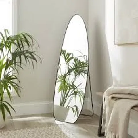 BOXED PEBBLE FLOOR STANDING MIRROR 150X50CM