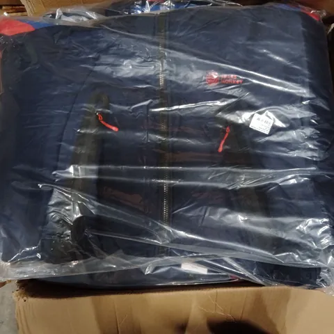 BOX OF APPROXIMATELY 8X BRAND NEW BRASS MONKEY UNISEX DIP COAT- NAVY // SIZE: L