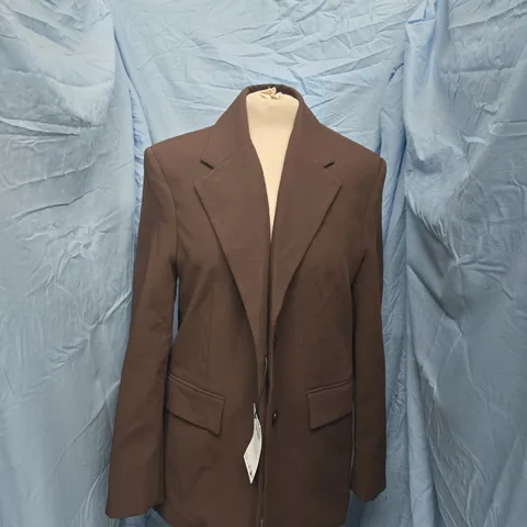 MANGO WOMEN’S BROWN BLAZER JACKET – XXS