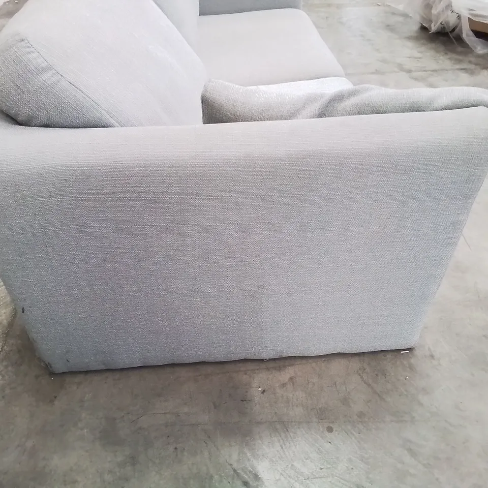 DESIGNER THREE SEATER SOFA GREY FABRIC O