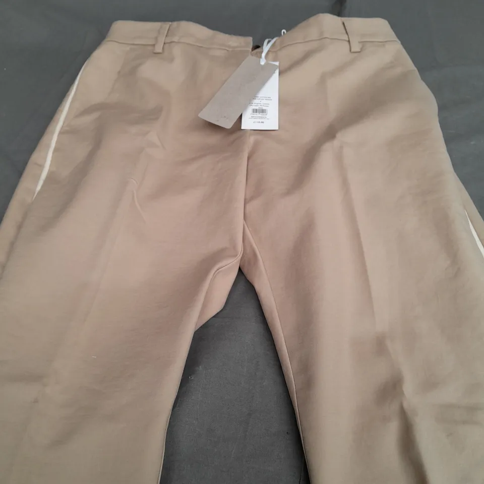 THE WHITE LABEL STRIPE SLIM LEG TROUSERS - SIZE 8