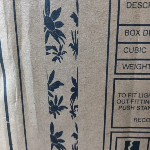 BOXED HOME LIGHTING RED LILY SQUARE FLOOR LAMP / COLLECTION ONLY