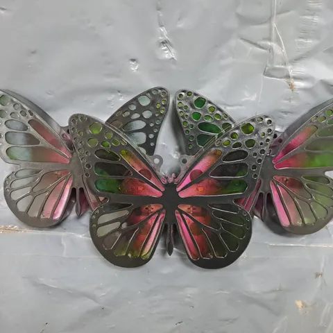 GARDEN REFLECTIONS SET OF 4 BUTTERFLY GROUND STAKE LIGHTS