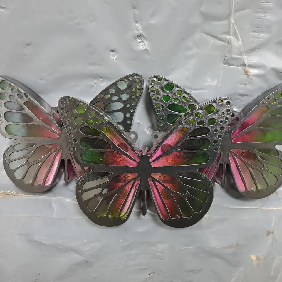 GARDEN REFLECTIONS SET OF 4 BUTTERFLY GROUND STAKE LIGHTS