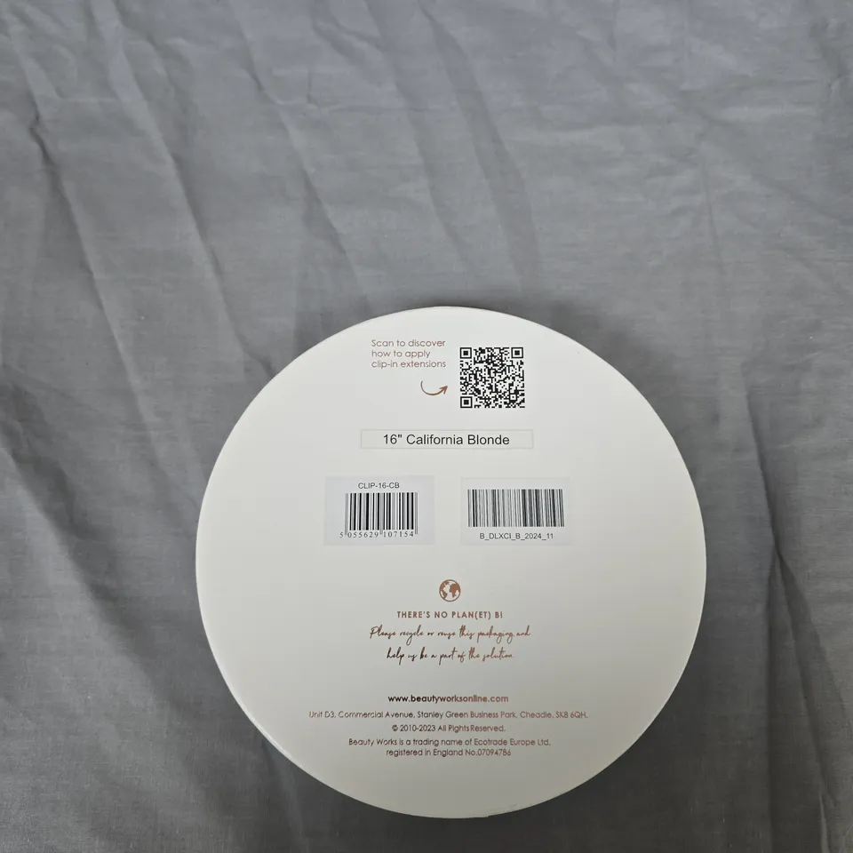 BEAUTY WORKS DELUXE CLIP-IN HAIR EXTENSIONS – 16\" CALIFORNIA BLONDE