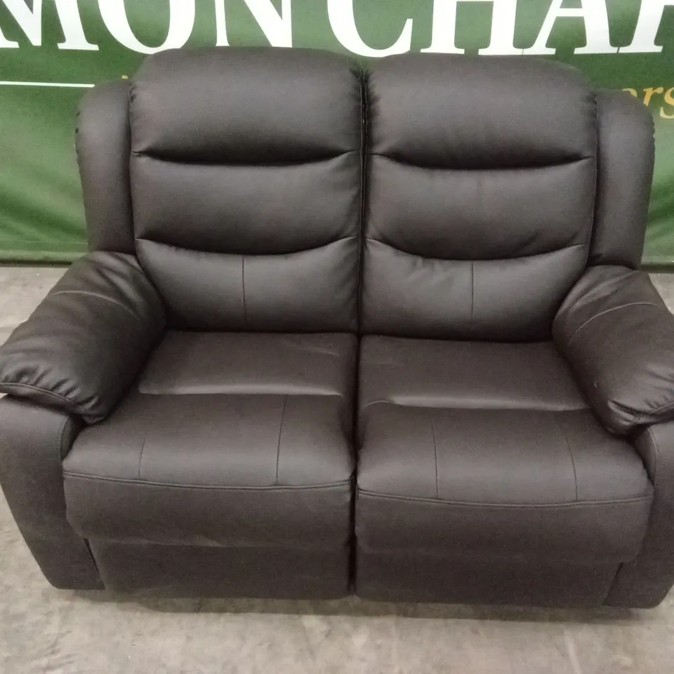 ROTHBURY LUXURY FAUX LEATHER HIGH BACK 2 SEATER MANUAL RECLINER SOFA RRP £629