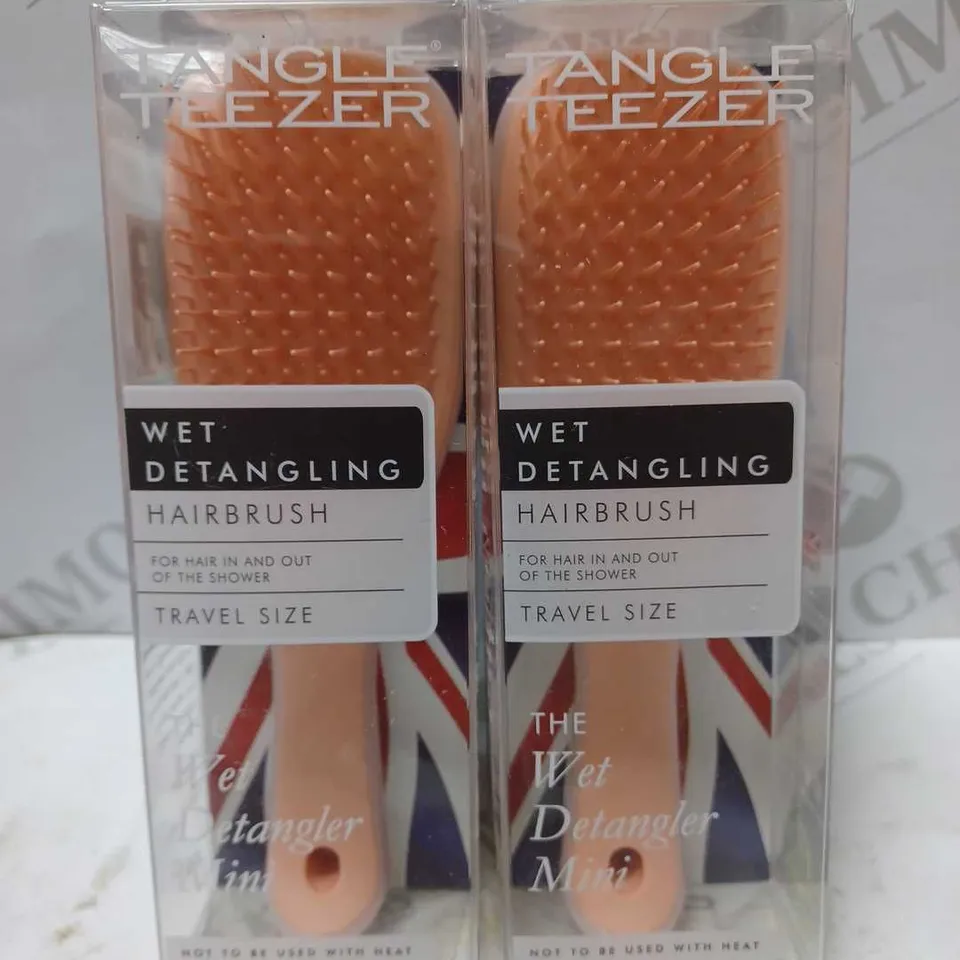 LOT OF 4 TANGLE TEEZER MINI WET DETANGLING HAIR BRUSHES 