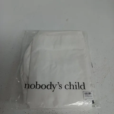 NOBODY'S CHILD WHITE KINSALE PALAZZO TROUSERS, UK 16 