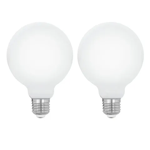 TWO BOXED 8W DIMMABLE GLOBE LED LIGHT BULBS