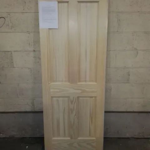 SEALED 4-PANEL CLEAR PINE PANEL INTERNAL DOOR // 2032MM X 813MM