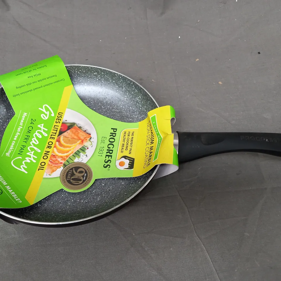 PROGRESS GO HEALTHY PREMIUM MARBLE NON-STICK COATING FRYING PAN (24CM)