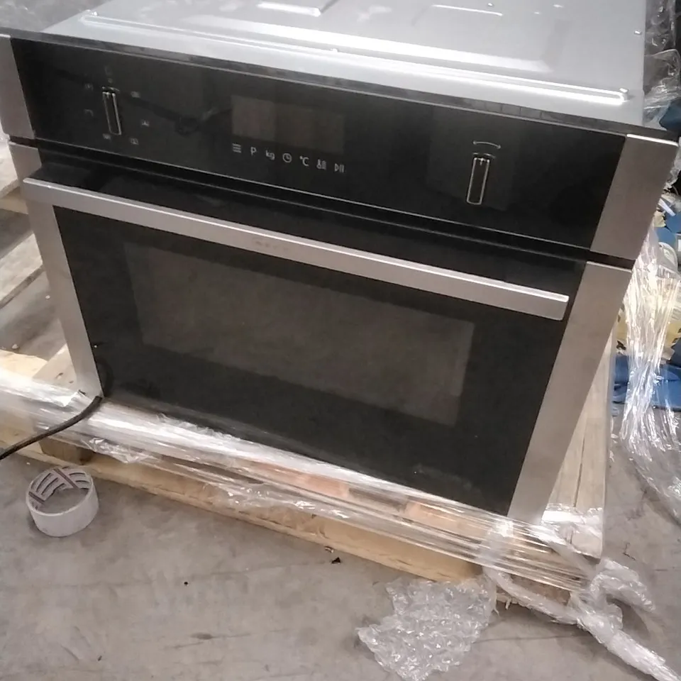 NEFF N50 C1AMG84N1B BUILT IN COMPACT ELECTRIC SINGLE OVEN WITH MICROWAVE FUNCTION - STAINLESS STEEL