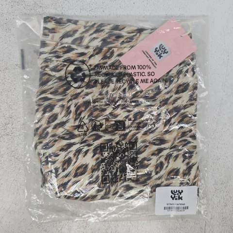 BAGGED LUCY & YAK KIT SHORTS IN LEO REFRESH SIZE MEDIUM